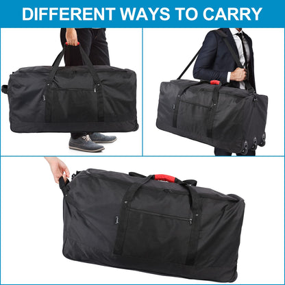 Optima Premium 120L Rolling Duffel Bag - Lightweight & Durable