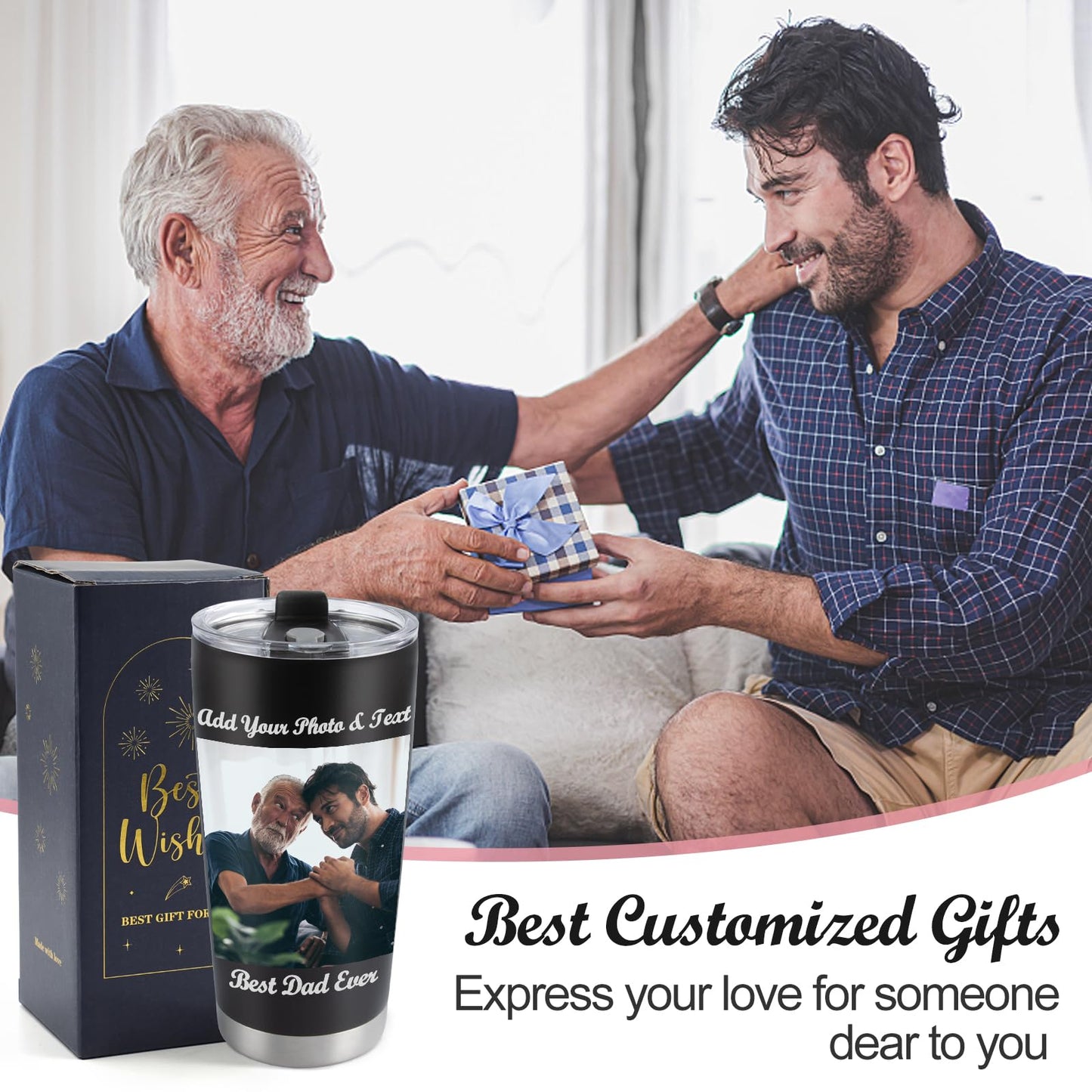 Optima Personalized 20oz Stainless Steel Coffee Tumbler - Custom Gift