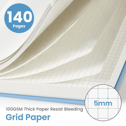 Optima Premium A5 Lined Journal Notebook - 140 Pages, Hardcover