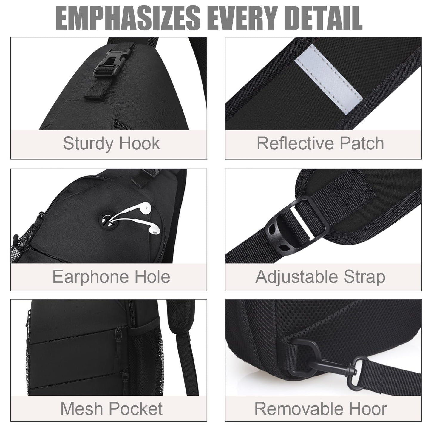 Optima Trendy Sling Backpack - Casual Chest Bag with Convertible Strap