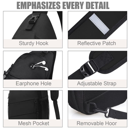 Optima Trendy Sling Backpack - Casual Chest Bag with Convertible Strap