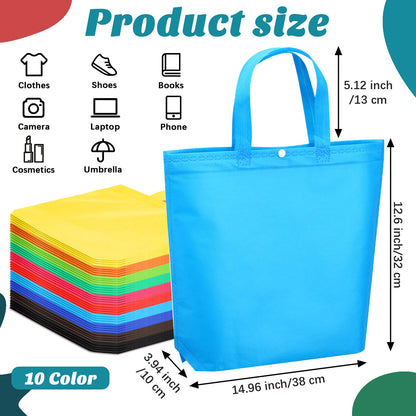 Optima Premium Reusable Tote Bag - 150 Pcs, Non-Woven, Multicolor