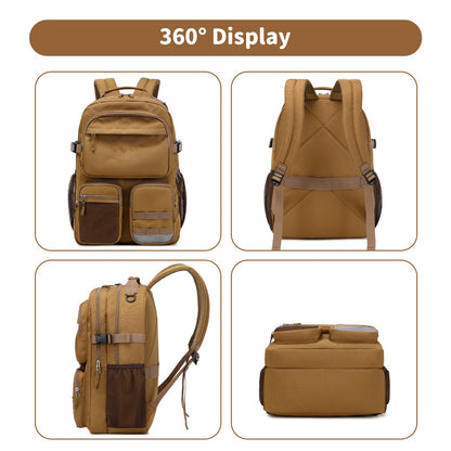 Optima Water Resistant Backpack - Fits 15.6" Laptop, Navy Blue