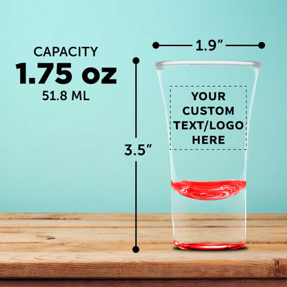 Optima Customizable 2 oz. Shot Glasses - 100 Pack, Etched Design