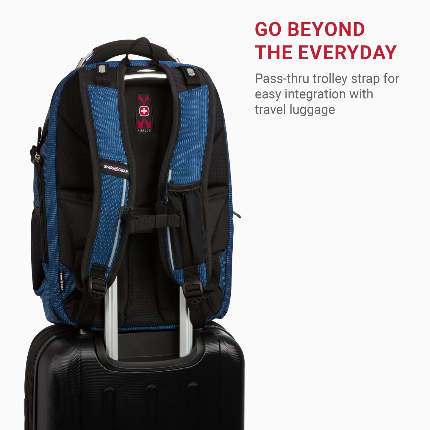 Optima Tech Elite 16” Laptop Backpack - USB, Travel-Ready, Black/Blue