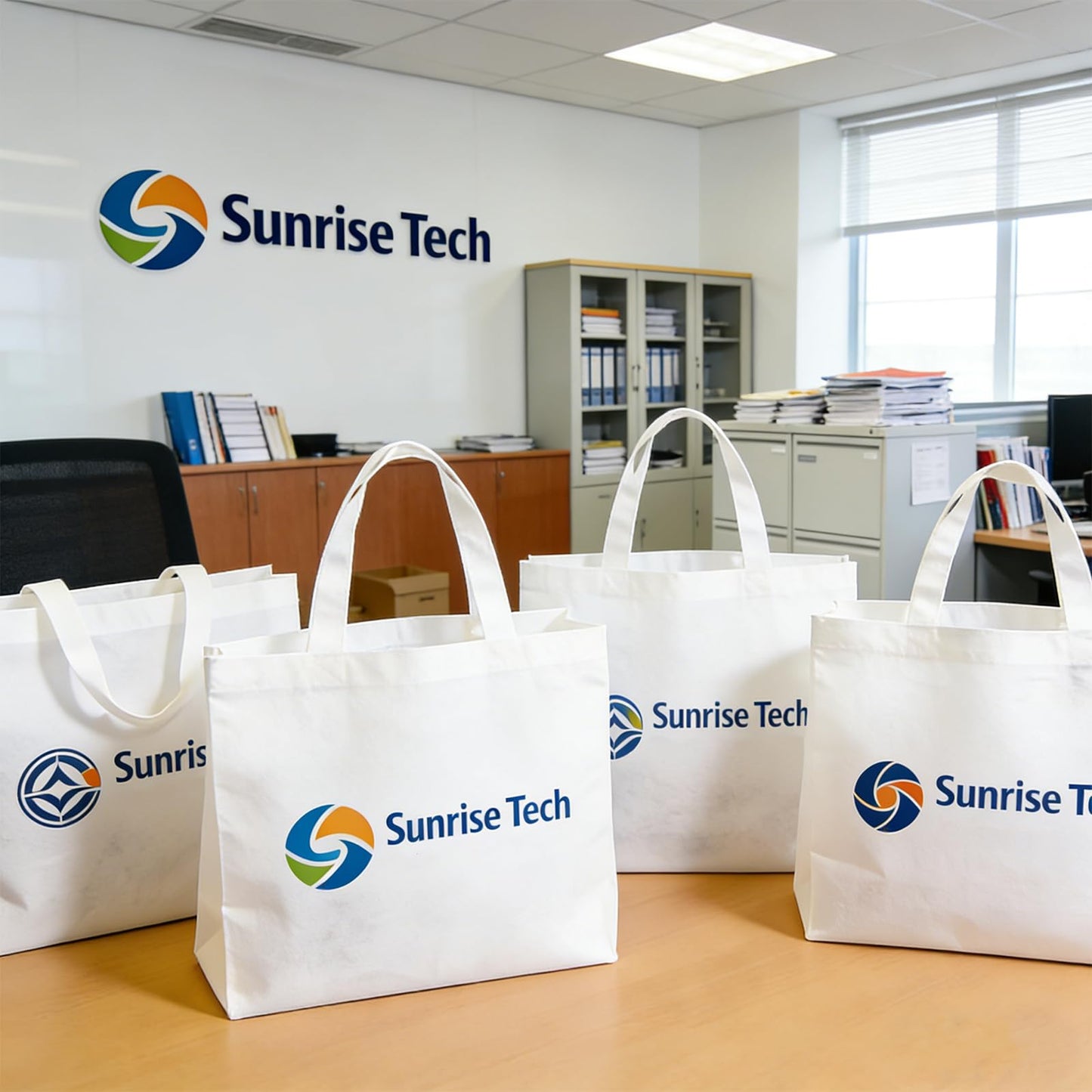 Optima Premium Non-Woven Tote Bag - 15” x 12” x 4” for Events
