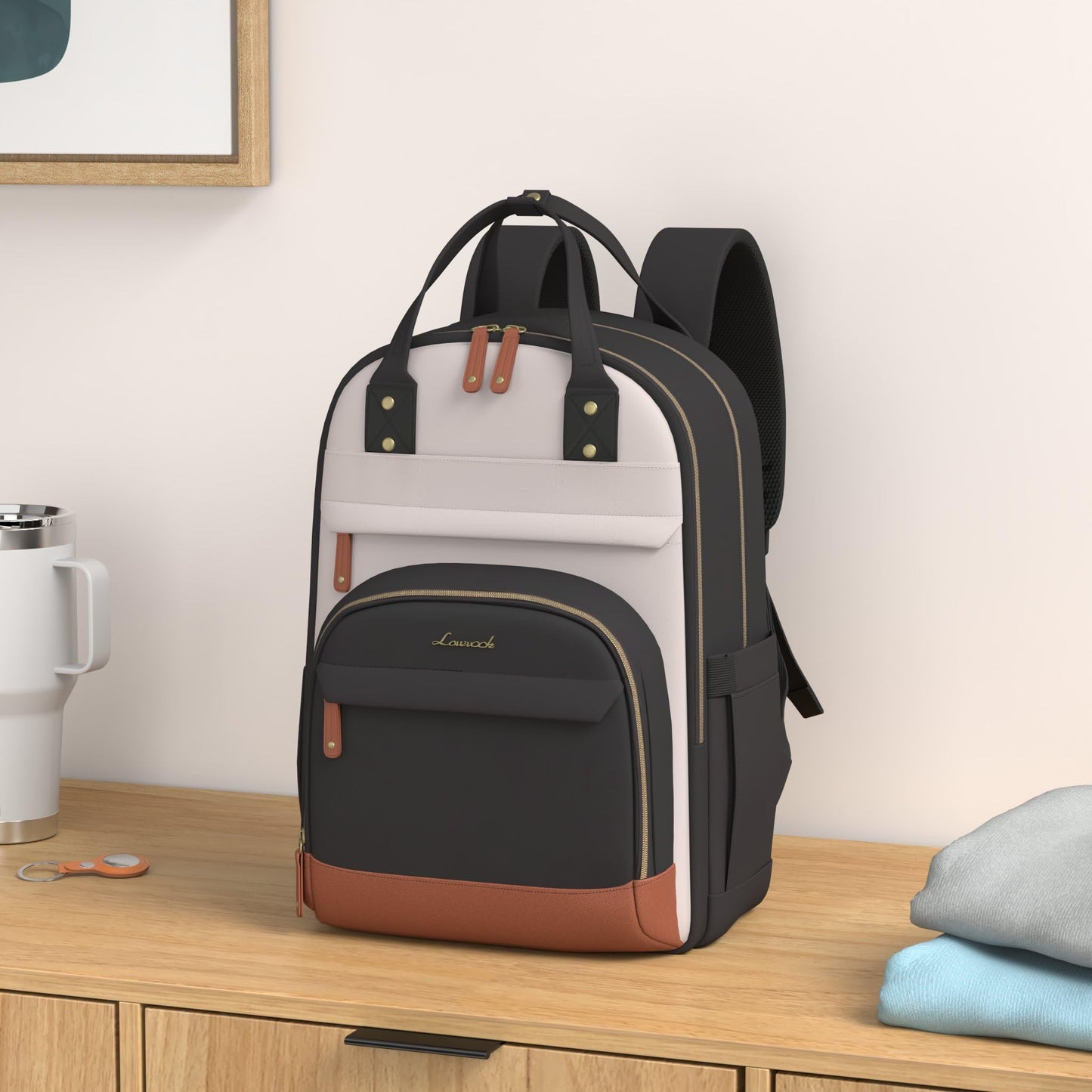 Optima Women's 15.6" Anti-Theft Laptop Backpack - Waterproof Travel Bag