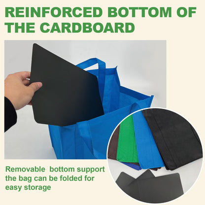 Optima Premium Reusable Tote Bags - 10 Pack, 50 lbs Capacity