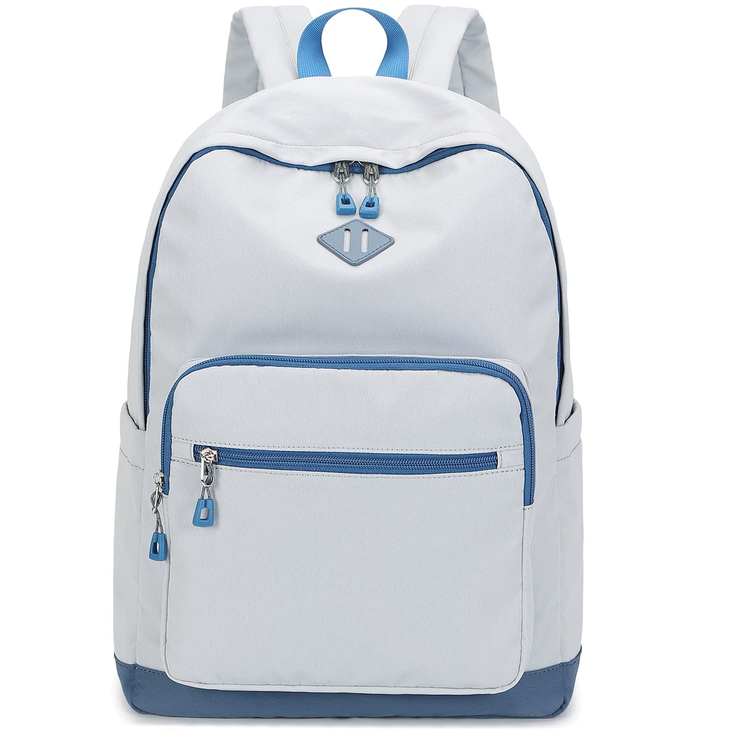 Optima Classic Water-Resistant Backpack - 17.3 inches, Grey/Blue
