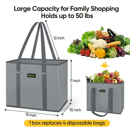 Optima Premium Foldable Grocery Tote - Reinforced Bottom & Handles