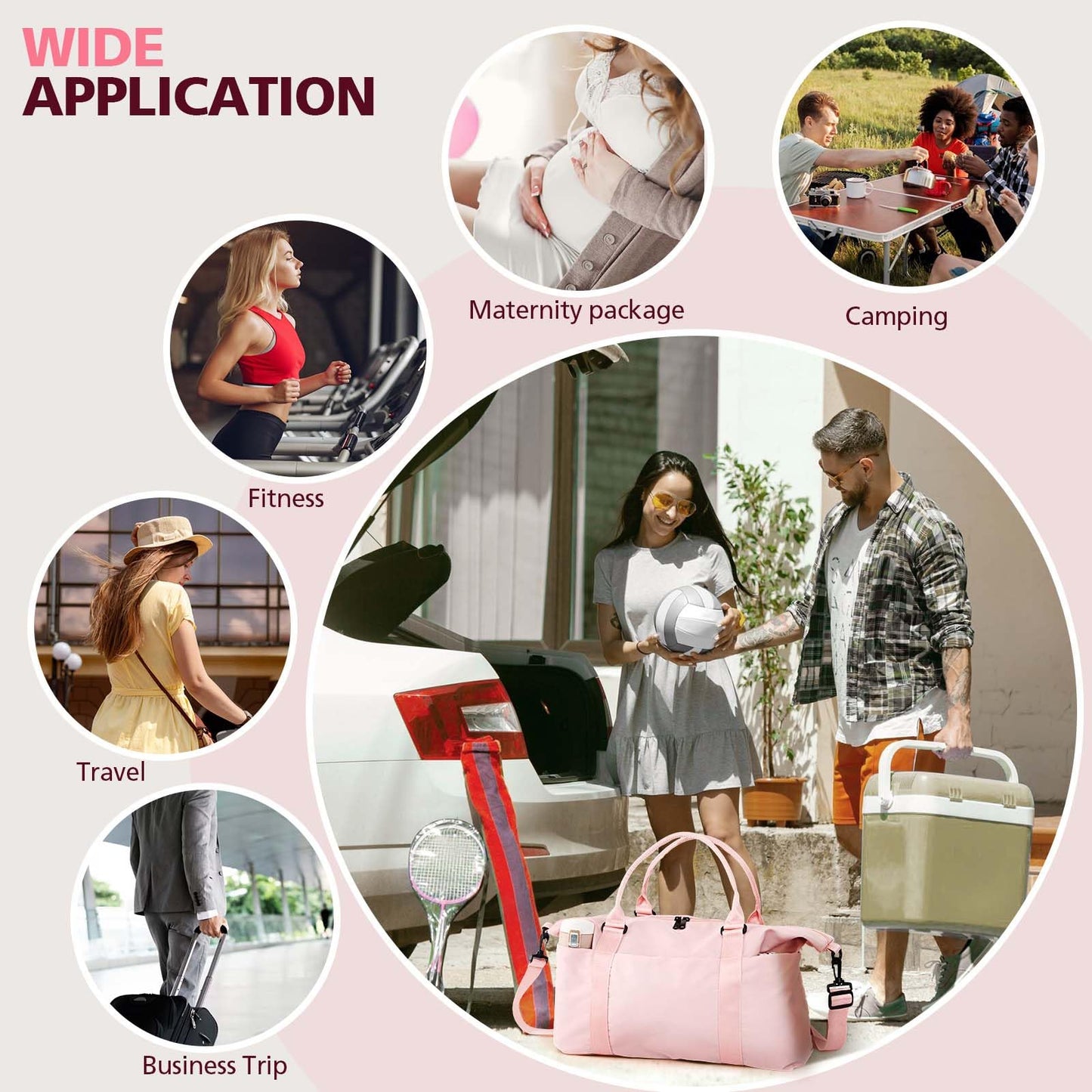 Optima Premium Waterproof Duffle Bag - Weekender & Gym Tote