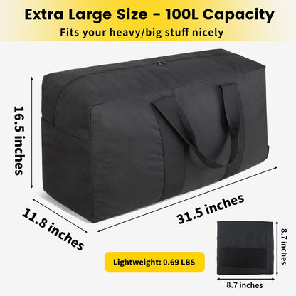Optima Premium Extra Large Duffle Bag - 100L/150L/200L for Travel