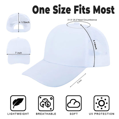 Optima Premium Mesh Trucker Hats - 12 Pack, One Size, Unisex