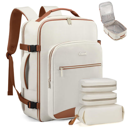 Optima Premium Laptop Backpack - 15.6", Beige-Brown, Stylish & Functional
