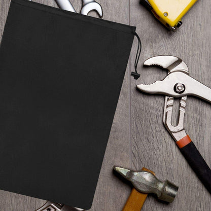 Optima Premium Nylon Drawstring Backpack - 9x12, 12-Pack, Black