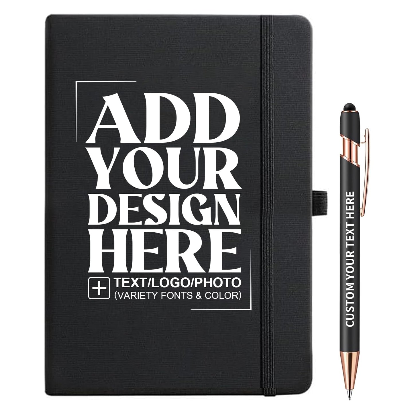 Optima Custom A5 Notebook with Pen - 192 Pages for Daily Use