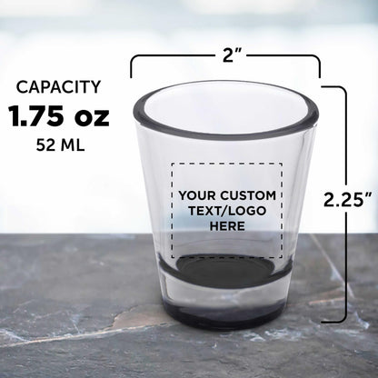 Optima Custom Shot Glasses Set - 1.75 oz, 100 Pack for Events