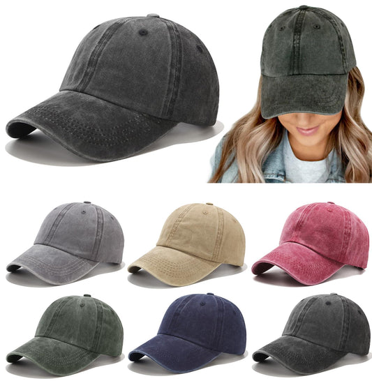 Optima Vintage Washed Baseball Cap - Distressed Dad Hat, One Size