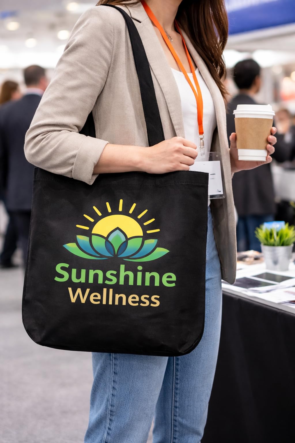 Optima Premium Custom Tote Bags - 14.25” W x 15” H, 10–100 Pack
