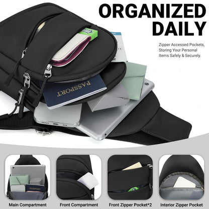 Optima Lightweight Anti-Theft Crossbody Backpack - Medium Size