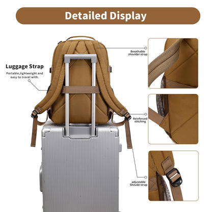 Optima Water-Resistant Backpack - Fits 15.6" Laptop, Grey Blue