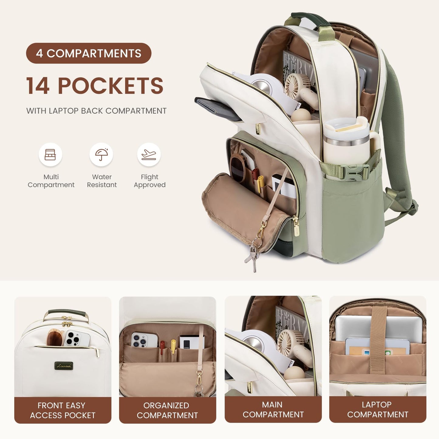 Optima Premium Laptop Backpack - 15.6 Inch, Stylish & Versatile