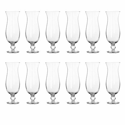 Optima Premium Hurricane Glasses - 16 oz, Set of 12, Clear