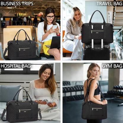 Optima Premium Women's Travel Duffle Bag - Stylish Black Design