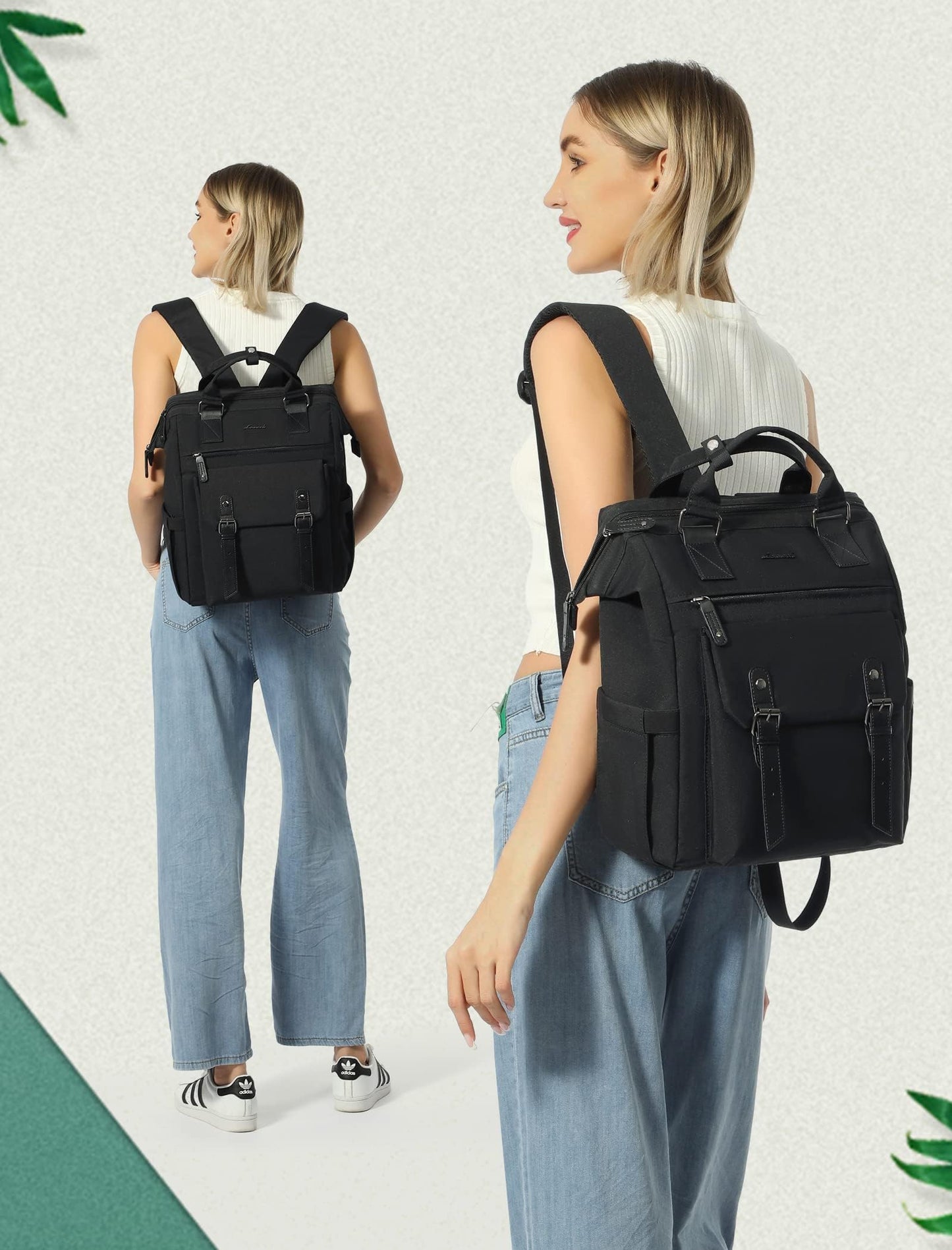 Optima Women's Laptop Backpack - 15.6 Inch, Travel & Work Ready