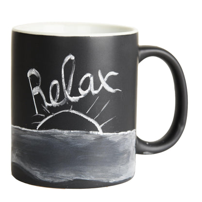 Optima Personalized Ceramic Coffee Mug - Chalkboard Design Included