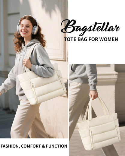 Optima Lightweight Quilted Tote Bag - Stylish Work & Travel Companion