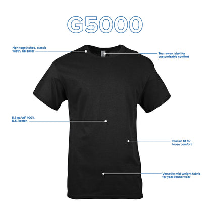 Optima Premium Heavy Cotton T-Shirt Pack - 10 Black Medium Tees