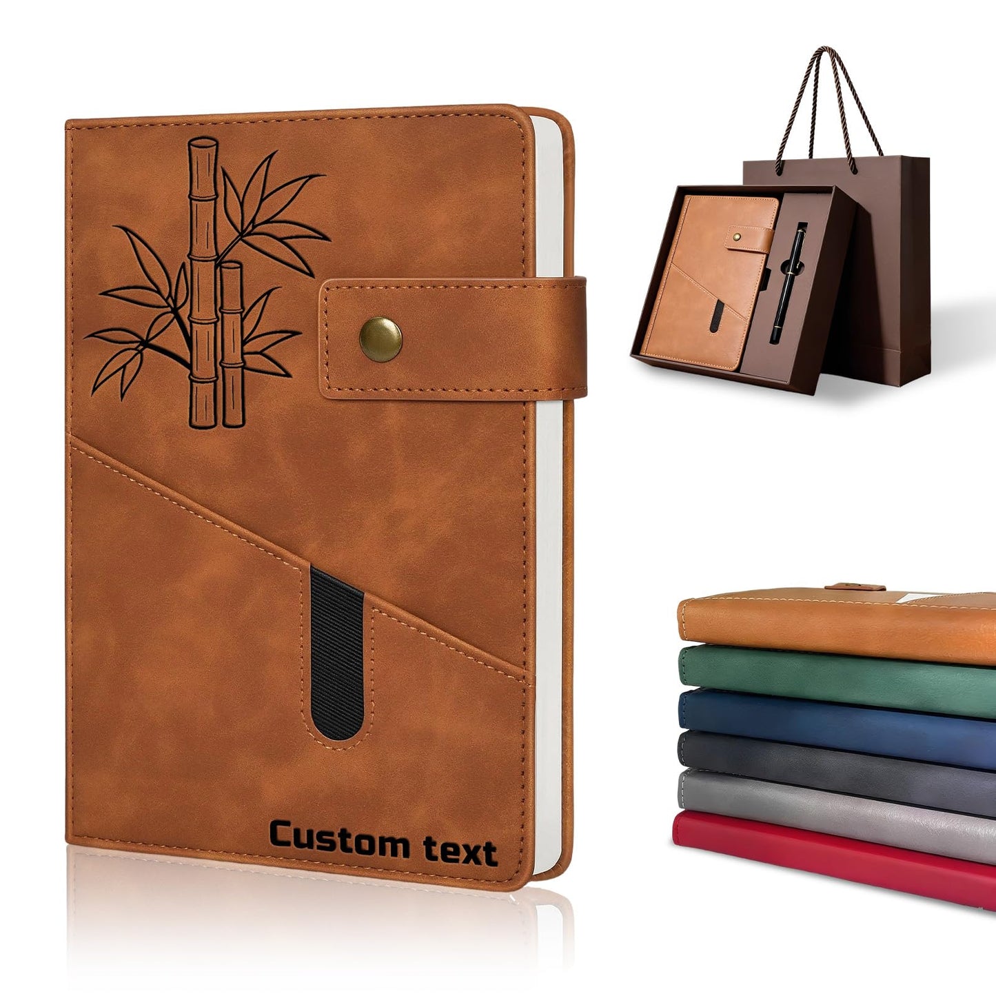 Optima Premium A5 Leather Bound Journal - Personalized Travel Diary