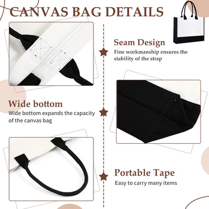 Optima Premium Large Canvas Tote Bag - Reusable & Versatile (20 Pcs)