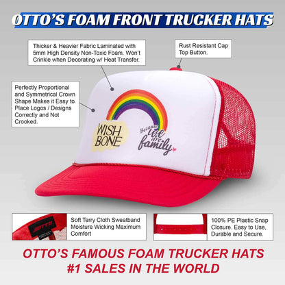 Optima Premium Mesh Back Trucker Hats - Black (12 Pack)