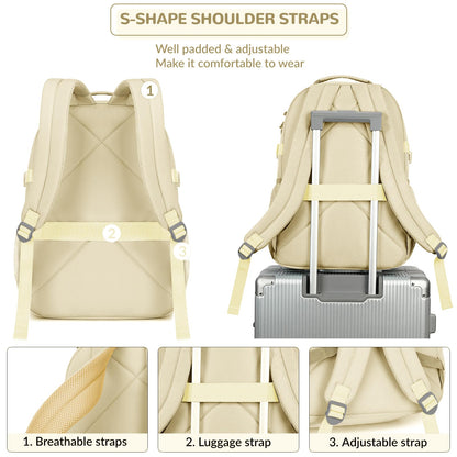 Optima Multi-Pocket Travel Backpack - 15.6" Laptop Compartment