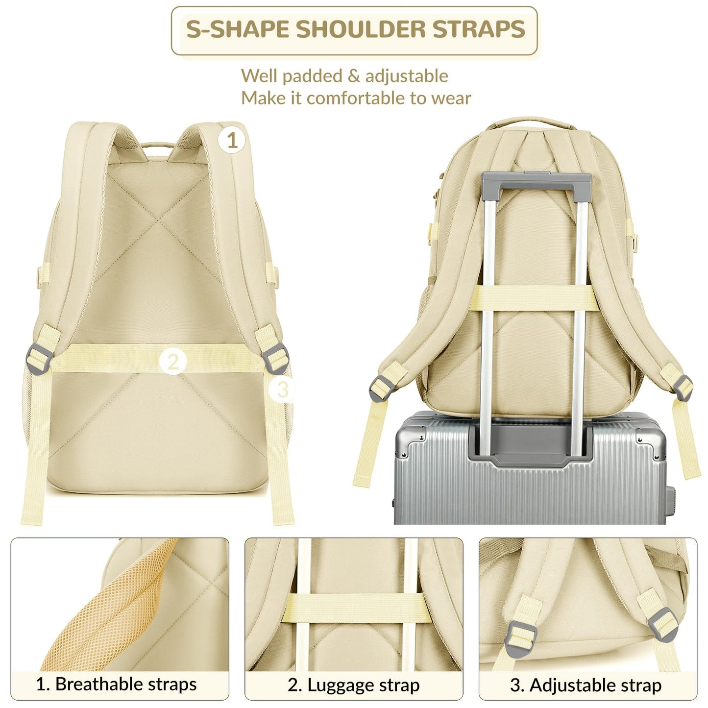 Optima Travel Multi-Pocket Backpack - 15.6" Laptop Compartment