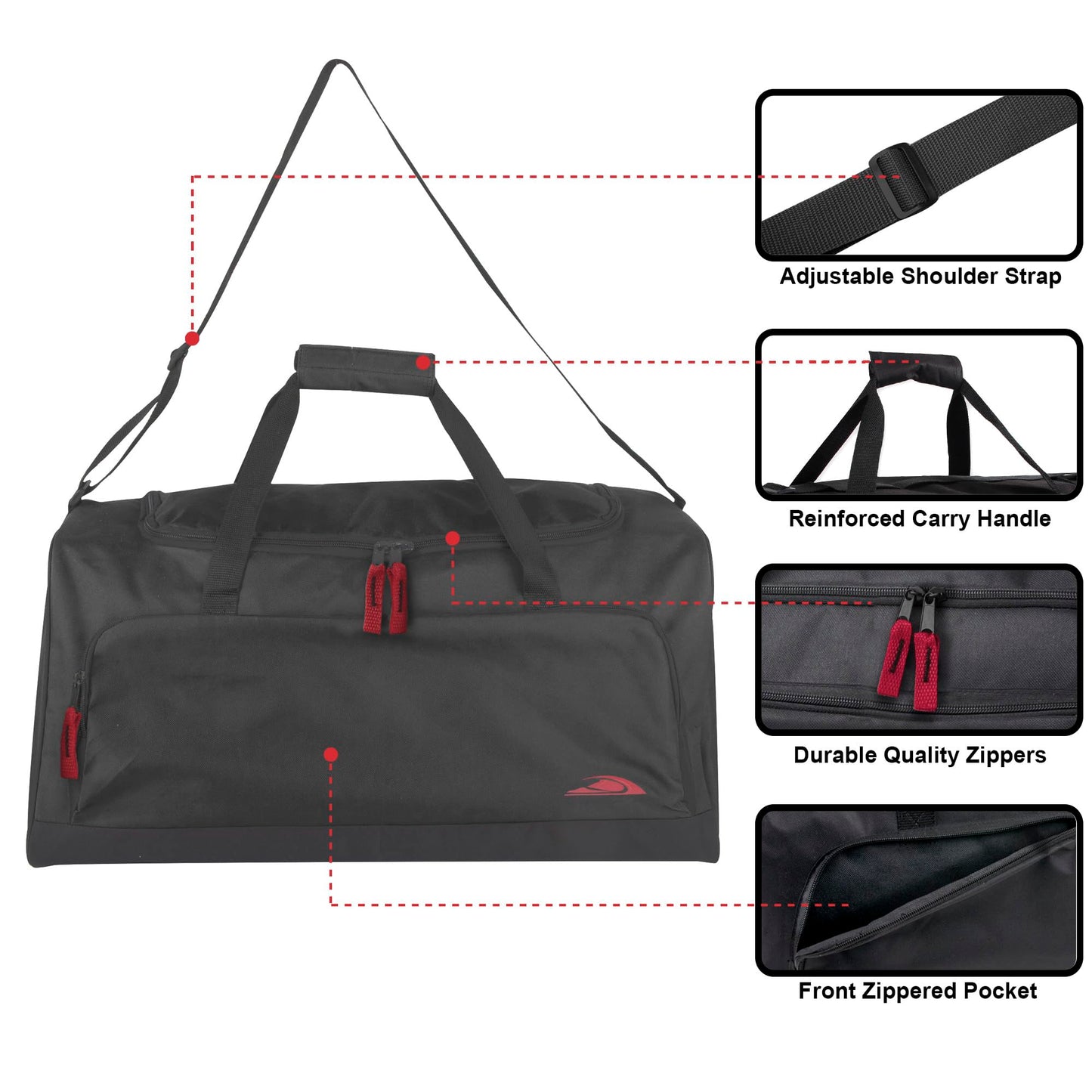 Optima Lightweight Canvas Duffle Bag - Travel & Gym Organizer