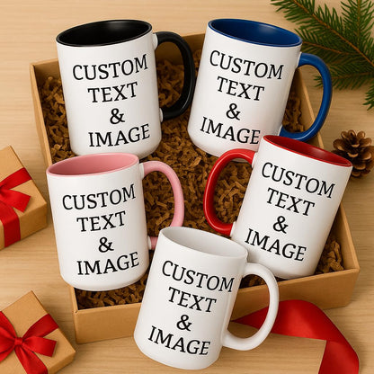 Optima Custom 15oz Ceramic Coffee Mug - Personalized Gift