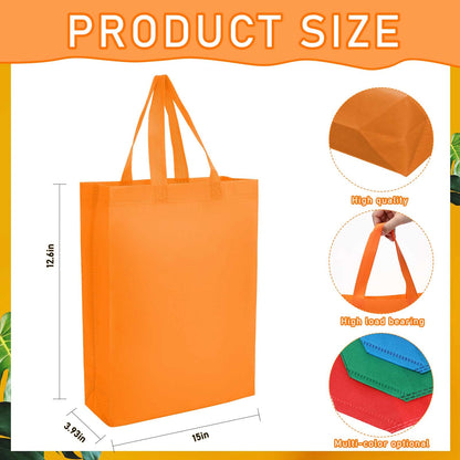 Optima Premium Reusable Tote Bags - 60 Pcs Fabric Gift Bags