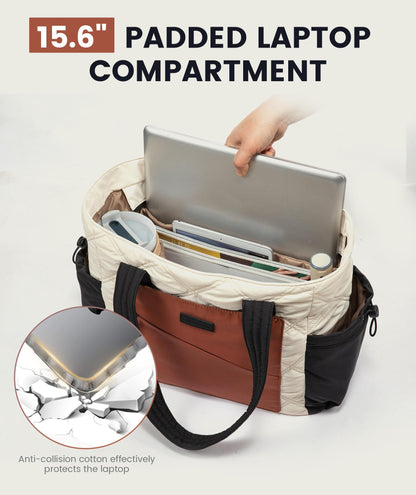 Optima Premium Quilted Tote Bag - Lightweight for Work & Travel