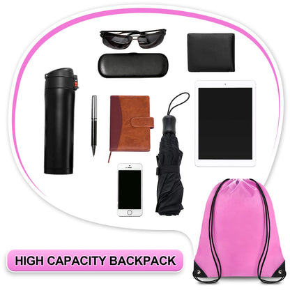 Optima Premium Drawstring Backpack - 42 Pcs, 14 Vibrant Colors