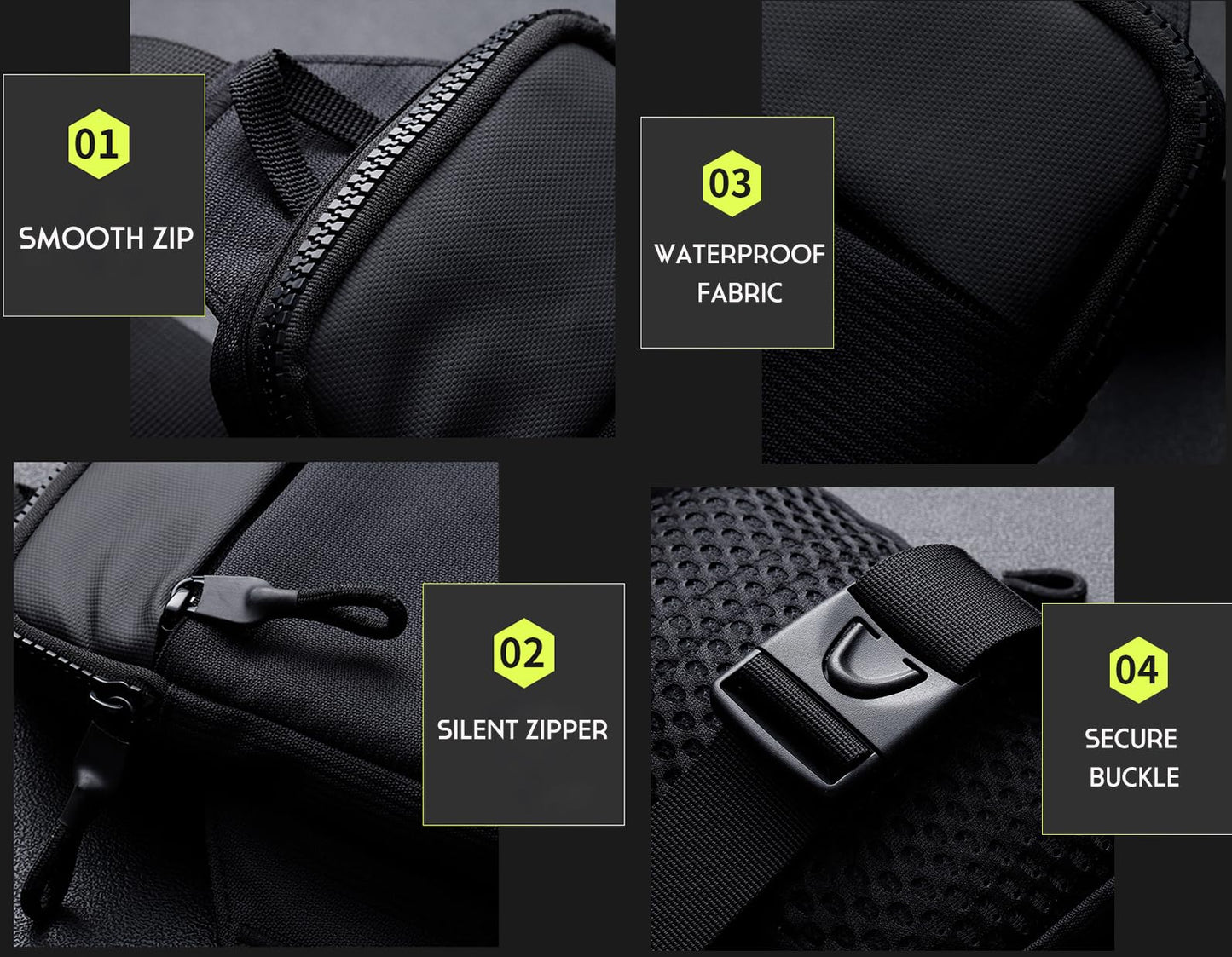 Optima Water-Resistant Sling Bag - Compact Crossbody for Travel & Fitness