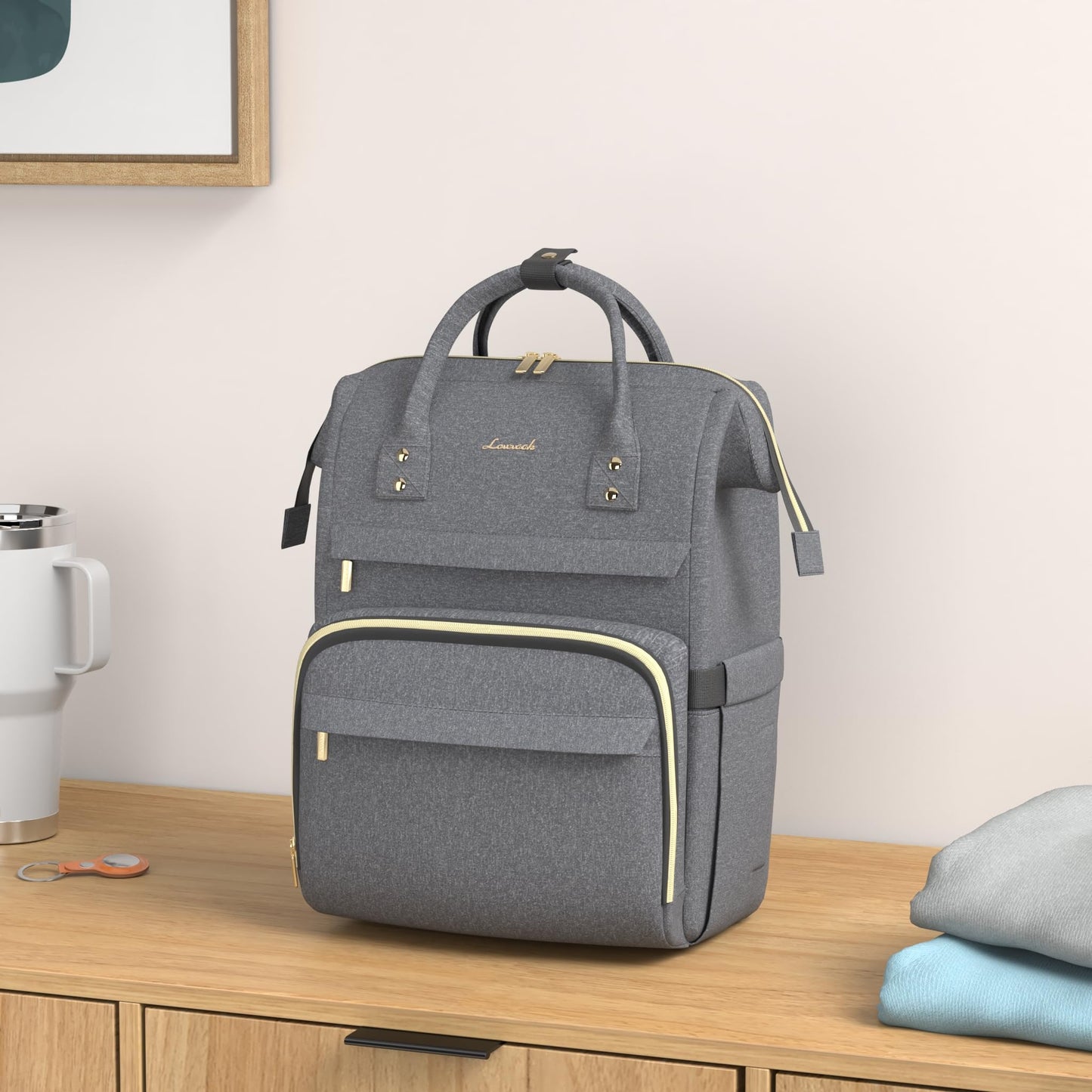 Optima Premium Travel Backpack - 40L, Beige-Khaki, Unisex Design