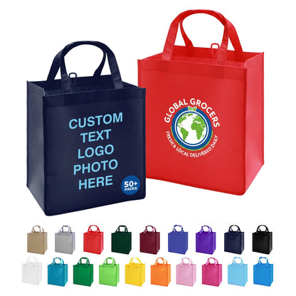 Optima Customizable Reusable Tote Bags - Bulk 100/200/500 Pack