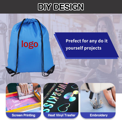 Optima Premium Drawstring Backpack - 6 Pack for Sports & Travel