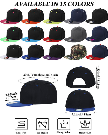 Optima Premium Adjustable Snapback Cap - Hip Hop Style Baseball Hat