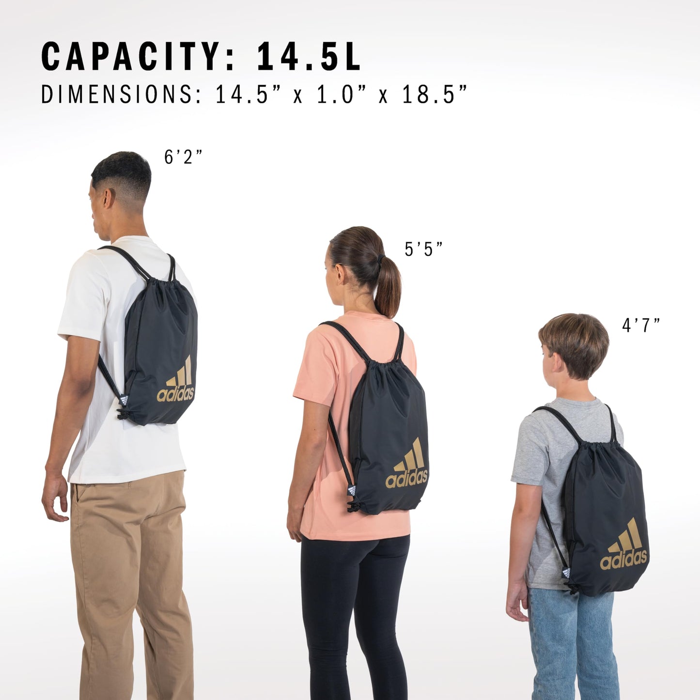 Optima Premium Ready Sackpack - Black/Gold, One Size, Versatile Design