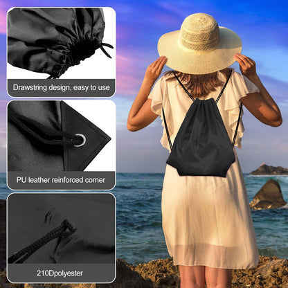Optima Premium Drawstring Backpack - Sports Cinch Sack for Travel