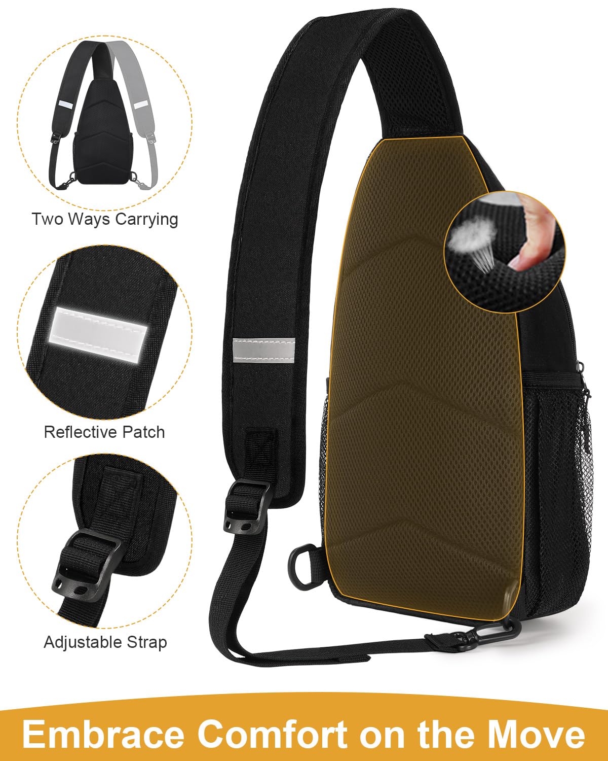 Optima Versatile Crossbody Sling Bag - Medium for Travel & Hiking